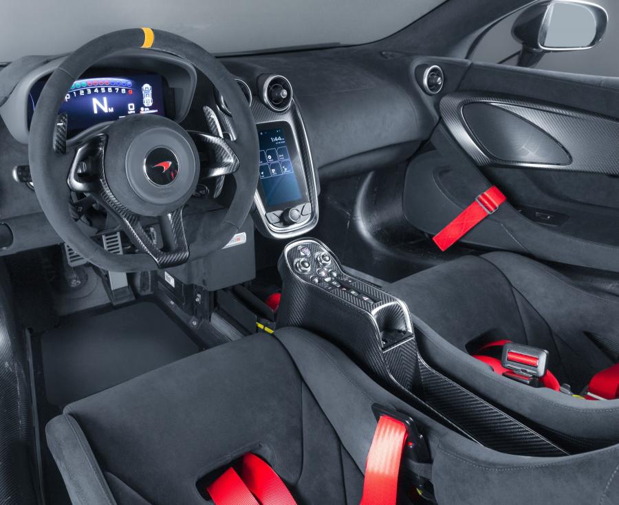 Интерьер McLaren MSO X #10 Ueno Grey Black Accents 2018 года  (фото 10 из 12)